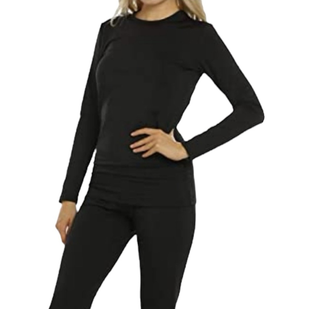 GMI Ladies Black Thermal Underwear Large Long Sleeve